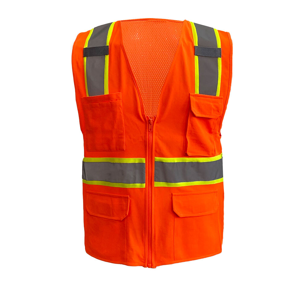 Hi Vis Safety Vest Zipper Front Closure